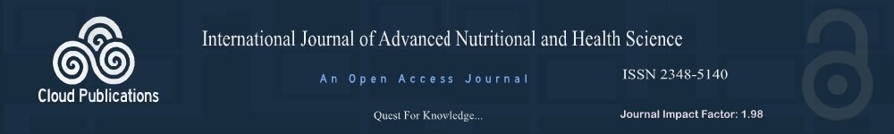 International Journal of Advanced Nutritional and Health Science- An Open Access Journal